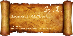 Szombati Róbert névjegykártya