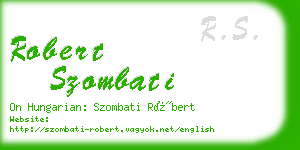 robert szombati business card